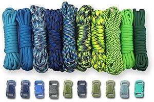 PARACORD PLANET 550lb Type III Paracord Combo Crafting Kits with Buckles