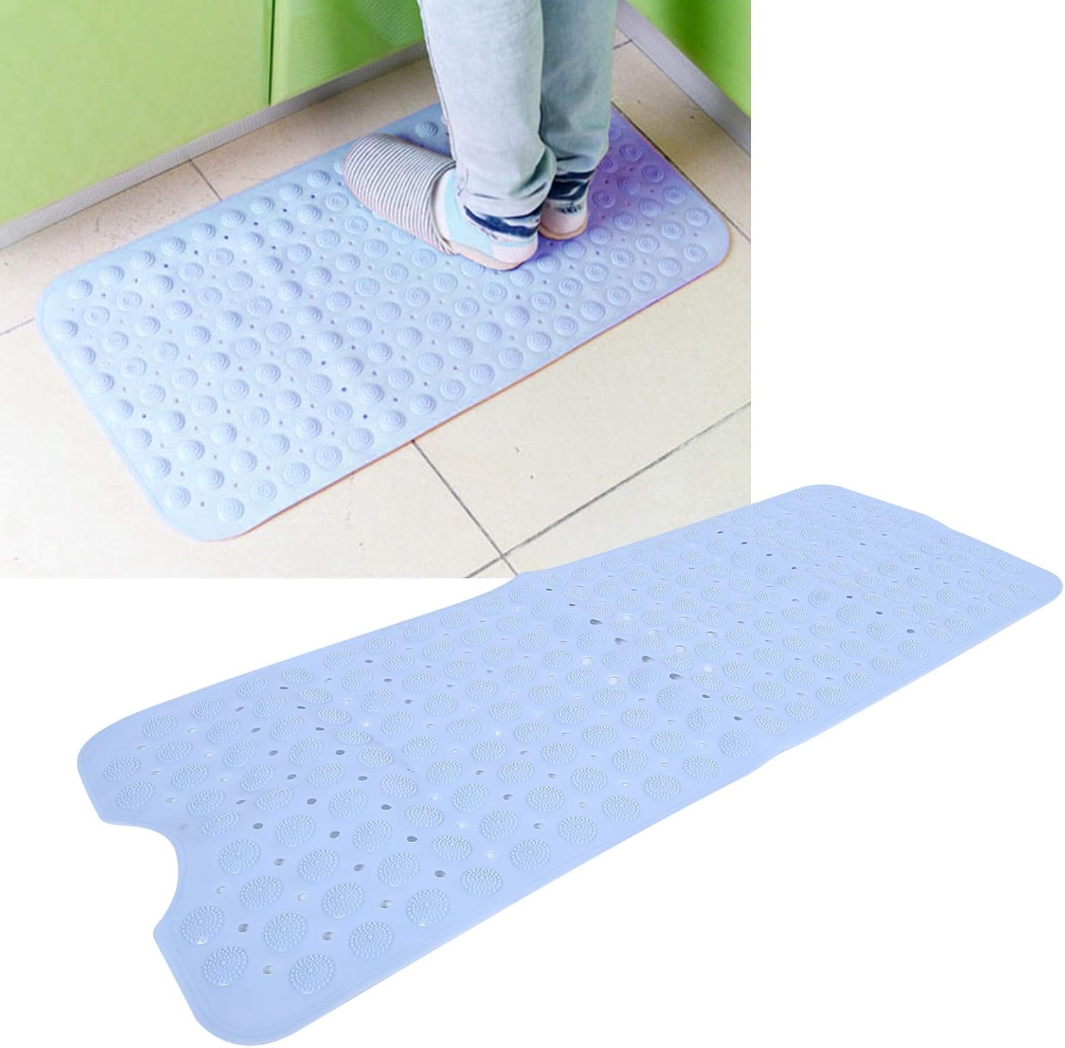 Yosoo Shower Stall Mat, Bath Tub Mats Shower Bath Mat Suction Cup Non‑Slip Bathroom Mat Safety Massage Pad for Bathroom Shower Floors: Home & Kitchen