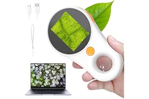 Microscope for Adult-2.0 Inch IPS Screen 100X Pocket Microscopes, 3-Level Adjustable LED Lights Portable Handheld Mini Micros