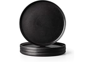 AmorArc Ceramic Dinner Salad Plates Set of 4, 8.5 Inch Reactive Matte Glaze Dish Set, Dessert, Salad, Appetizer, Small Dinner