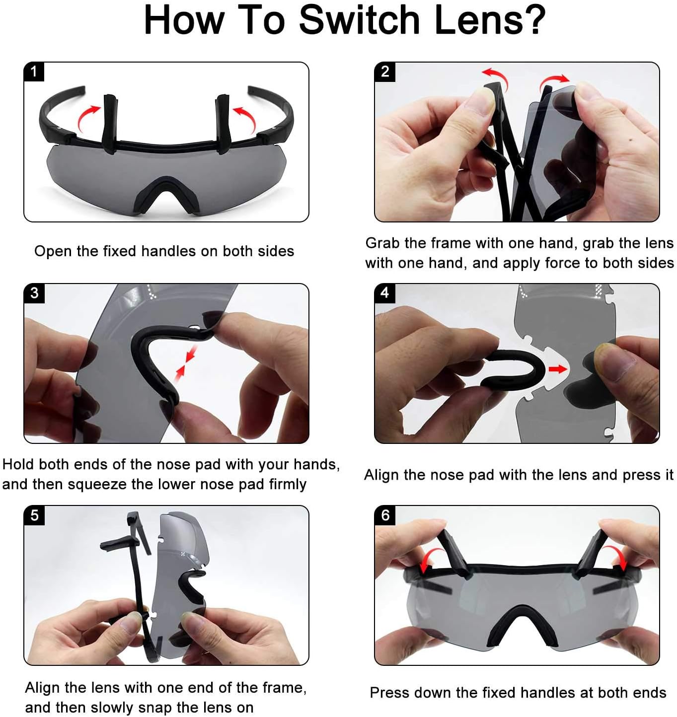 Outdoor Tactical Glasses with 3 Interchangeable Lenses, High Impact resistance Shooting Glasses, Unisex Safety Eyewear - Anti fog UV400 Eye Protection Sunglasses for Hunting Cycling Driving Compact : Sports & Outdoors