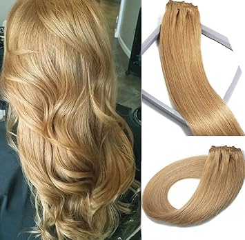 Amazon Com Vario Clip In Hair Extensions Human Hair Double Weft