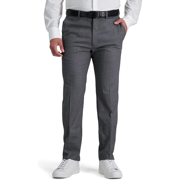Kenneth Cole REACTION mens Premium Stretch Texture Weave Slim Fit Dress  Pants, Charcoal Heather, 29W x 30L US at Amazon Men's Clothing store