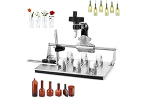 Fukaisu Upgraded Glass Bottle Cutter Kit, Stainless Steel Cutting Wine Bottle Cutter Tool Professional DIY Craft Set for Roun