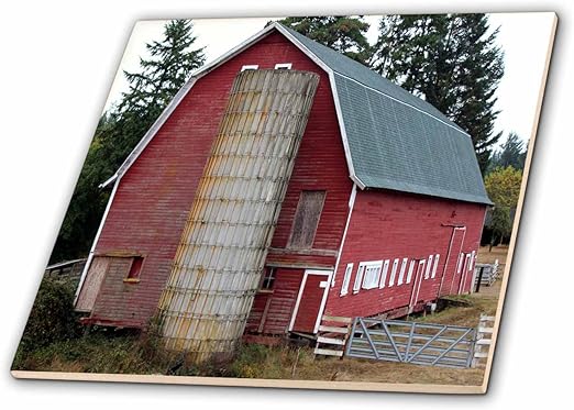 Amazon Com 3drose Print Of Red Country Barn And Silo Ceramic