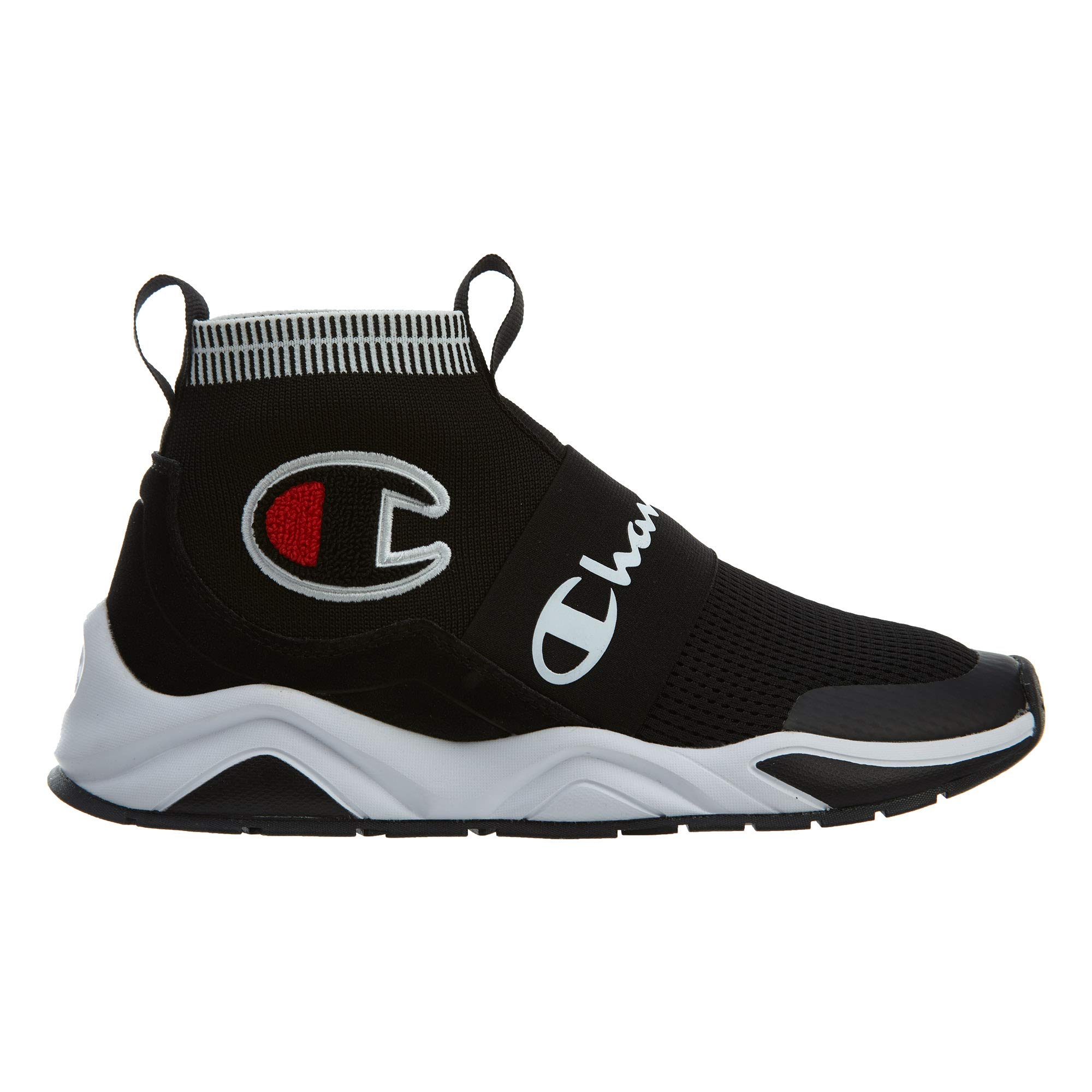 champion men's rally pro black & white shoes