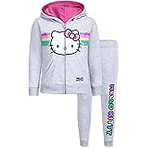 Hello Kitty Sanrio Girls Zip Up Hoodie and Pants Set for Infant, Toddlers, and Big Kids