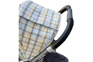 GOGOLOTOM Baby Stroller Leather Armrest Handle Cover Compatible with Uppababy Vista V1/V2 Stroller, Bumper Sleeve Case Bar Protective Covers Pram Accessories (for mom Handle Black)