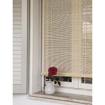 Rollladen Vorhang Fallrohr Bamboo 120 X 250 Cm Natur Verschluss