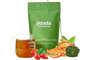 Odada CateQueen Tea - Caffeine-Free, Zero Sugar, Antioxidant Herbal Blend for Daily Hydration & Gentle Inner Wellness, 24 Tea Bags