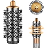 SWAZVAC Round Volumizing Brush Attachment for Dyson Airwrap, Oval Shape, Nickel/Copper, Bigger Oval Volumizer for Fluffy Styling