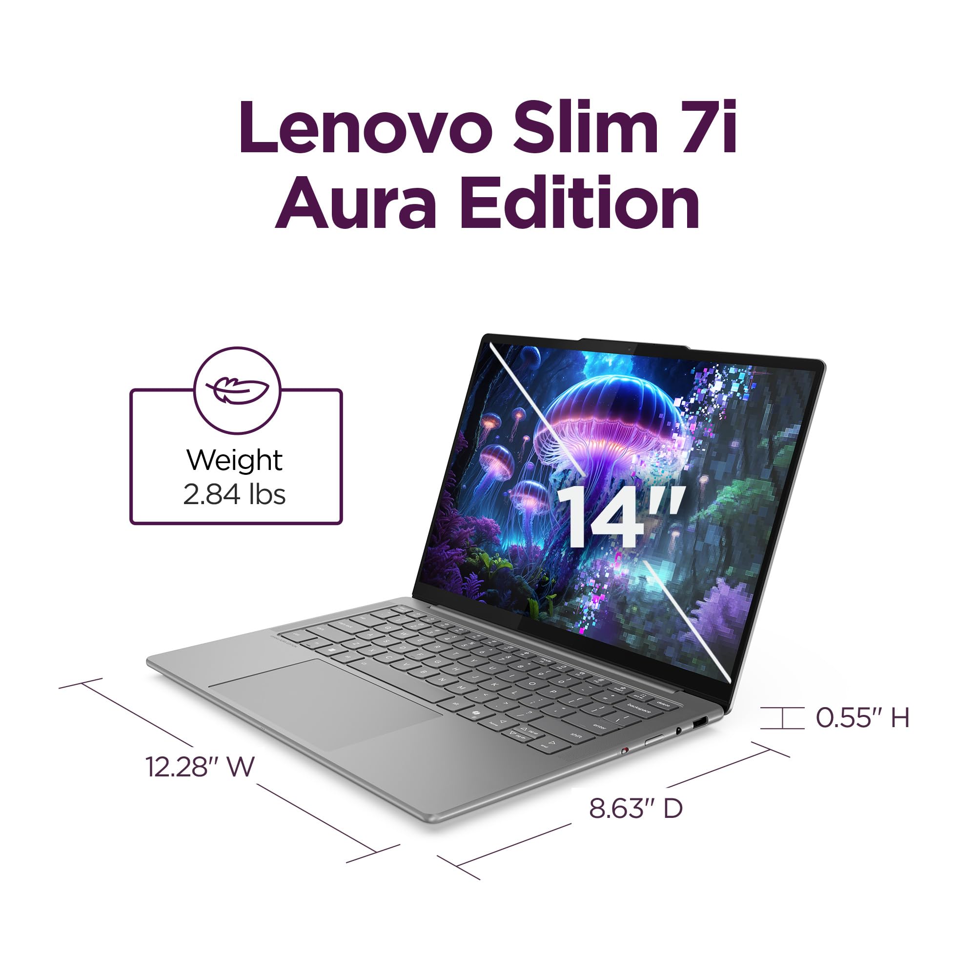 Lenovo Slim 7i Aura Edition - 2025 - Copilot+ PC - Core Ultra 7 Processor 256V - 14