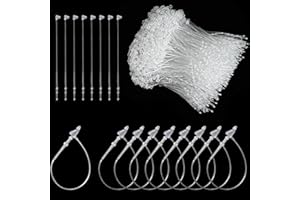 ZNBSIXP 1000 Pcs 3 Inch Hang Prices Tag Fasteners Plastic Fasteners,Clear Snap Lock Pin Plastic Security Loop for Retail Store Clothing,Accessories,Jewelry(Clear)