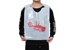 MGTECH 23 Inch Thick Crab/Lobster Bibs Disposable Plastic Funny Seafood Apron for Adults