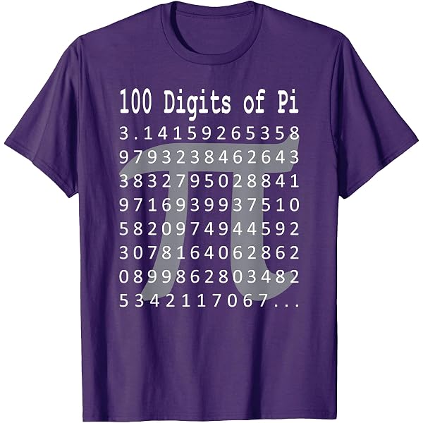 Amazon.com: Pi Shirt, 100 Digits of Pi, 100 Digits of Pi Symbol