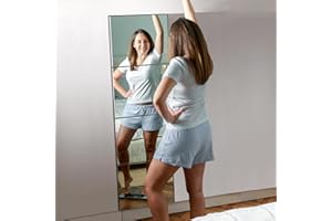 CANHARD Shatterproof Wall Mirror Full Length Mirror,Plexiglass Mirrors for Wall,Full Body Mirror for Bedroom,Gym Mirrors for Home,10"x10"x4Pcs,Workout Unbreakable Kids Safe,Over the Door, Long Wall Mounted