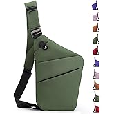 Macleria Anti Theft Crossbody Bag,Sling Bag for Women Men,Multi-pocket Chest Shoulder Bag for Travel, Sport, Work