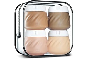 Gemice Travel Containers for Toiletries, TSA Approved 3 oz Leak-proof Silicone Travel Jars for Cream, BPA-Free Travel Size Container with Lid for Cosmetic Shampoo Cream (4 Pack)