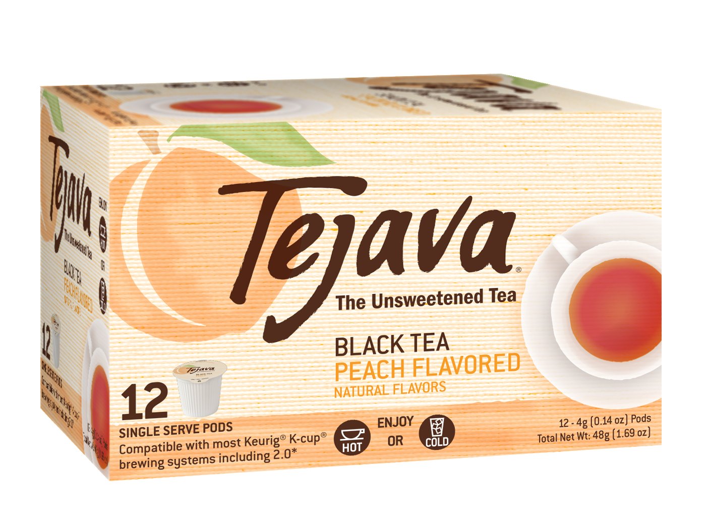 Tejava Unsweetened Black Tea with Natural PineappleMango