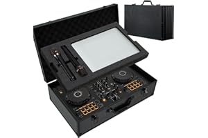 YDEPLVEO DJ Controller Hard Case for DDJ-FLX4 / DDJ-400 / DDJ-REV1 / DDJ-SB3 / DDJ-SB2 | Dual Layer High-Density Protective Foam | Mixer Storage Travel Box with Handle for Laptop Microphone Headphones Cables