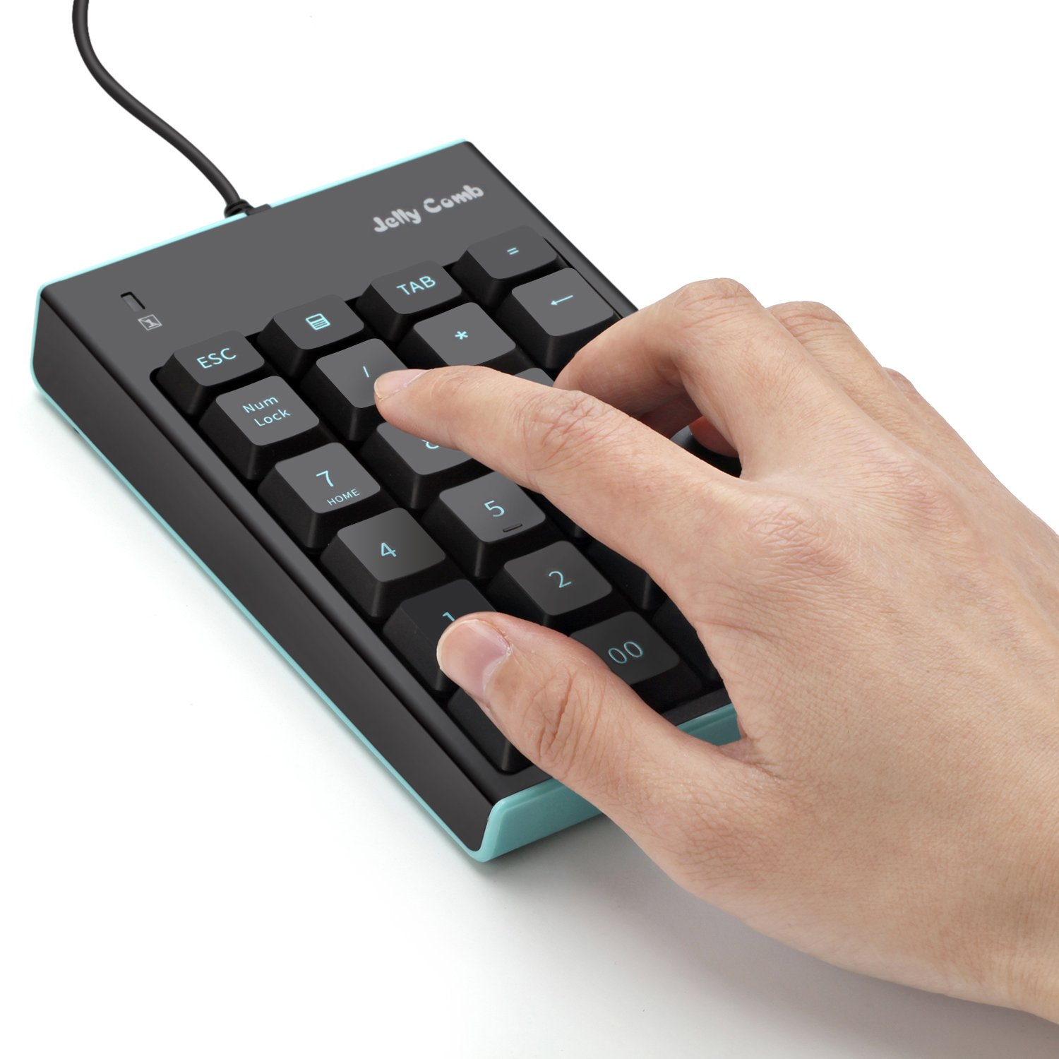 אלקטרוניקה Numeric Keypad, Jelly Comb Portable Slim USB Number Pad