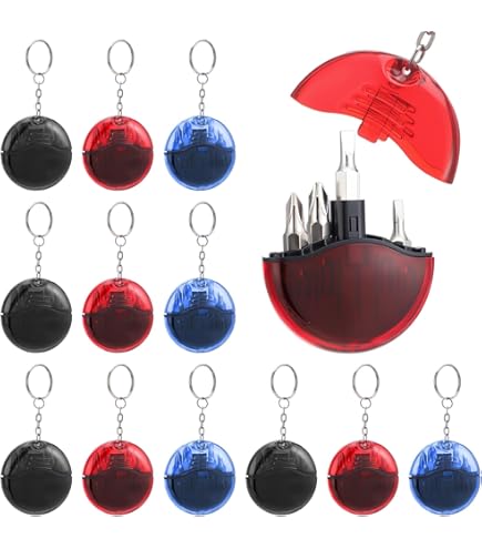 SHULLIN Juego De 6 Mini Destornilladores, Llaveros, Reparación De Gafas, Portátil, Llavero, Destornillador, Destornillador, Herramientas De Reparación