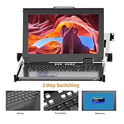 Rack Mount KVM w/15.6'' LCD Monitor, Arvitek 8 Port