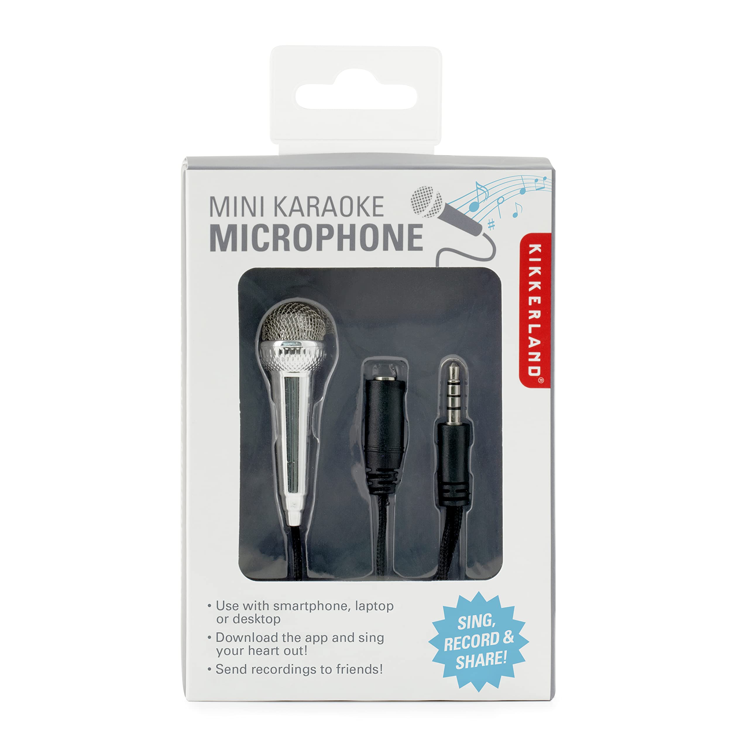 KIKKERLAND WBPHP-BK Mini Karaoke Microphone Silver