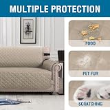 H.Versailtex Reversible Quilted Furniture Protector 66 Up, Microfiber Sand view 6