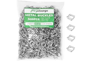 Flyrivergo 3/4" Heavy Duty Metal Wire Buckle for Woven Cord Strapping 100 Pack
