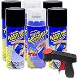 Plasti Dip Rim Kit: 4 Aerosol Cans Black, 2 Aerosol Cans Glossifier, 1 Cangun