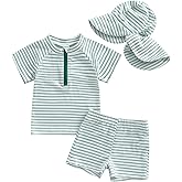 Baby Toddler Boys Swimsuit Infant Girl Swimsuits 6 12 18 24M 2T 3T 4T Bathing Suit Swimwear 3Pcs Set Rash Guard Hat