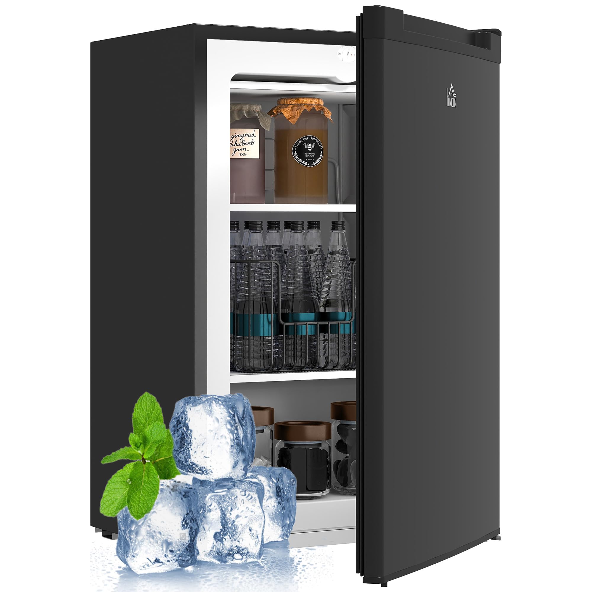 HOMCOM Mini Freezer Countertop, 3 Cu.Ft Compact