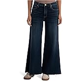 KUT from The Kloth Womens Ryan High-Rise Fab Ab Super Wide Leg Raw Hem