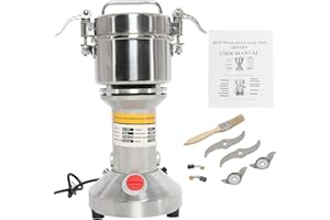 YaeMarine Grain Mill Grinder 300g Grain Grinder 110V Electric Herb Cereal Mill Portable for Household Commercial Improvement 