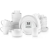 Stone Lain Albie 32-Piece Dinnerware Set Stoneware, White Speckled