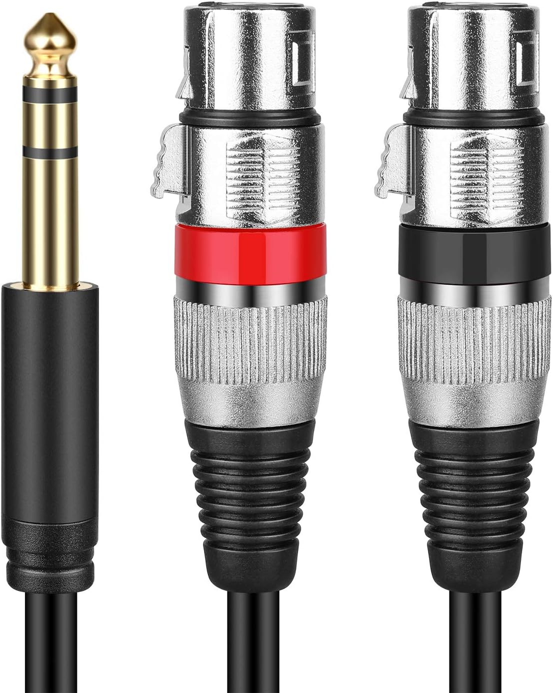 XLR TRS AUX ausiliario cuffie spinotto TNP Cavo XLR 6,35 mm per microfono -  Jack stereo audio bilanciato maschio a femmina 1,8 m Cable adattatore  sdoppiatore microfonico Pinout breakout Y Strumenti Musicali