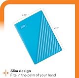 WD 4TB My Passport Portable External Storage USB 3.0 Blue view 3