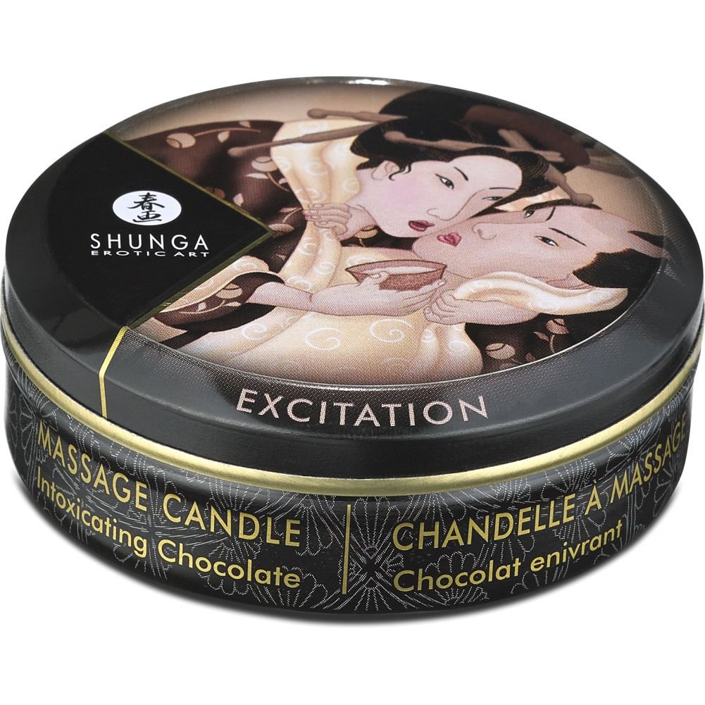 Shunga Excit/Heady Chocolate Mini Massage Candle
