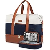 LOVEVOOK Weekender Bag, Large Travel Duffel Bag for Women with 2 Packing Cubes, Carry on Overnight Bag with Shoe Compartment, Mom Hospital Bags for Labor and Delivery