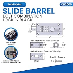 Combi-Bolt CB2000-CHR Sliding Lock Combination