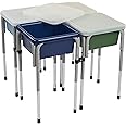 ECR4Kids 4-Station Sand and Water Adjustable Play Table, Sensory Bins, Earthtone