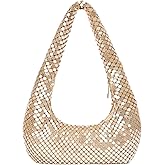 MakeMeChic Women's Metallic Glitter Sequin Underarm Bag Party Evening Hobo Handbags