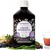 VITAGUT Liquid Probiotic, Prebiotics & Postbiotics 3-in-1 Organic, Live Probiotics for Women & Men - Probiotics for Digestive Health, 50 Billion CFU, 19 Fermented Herbs, Vegan Probiotic for Gut Health