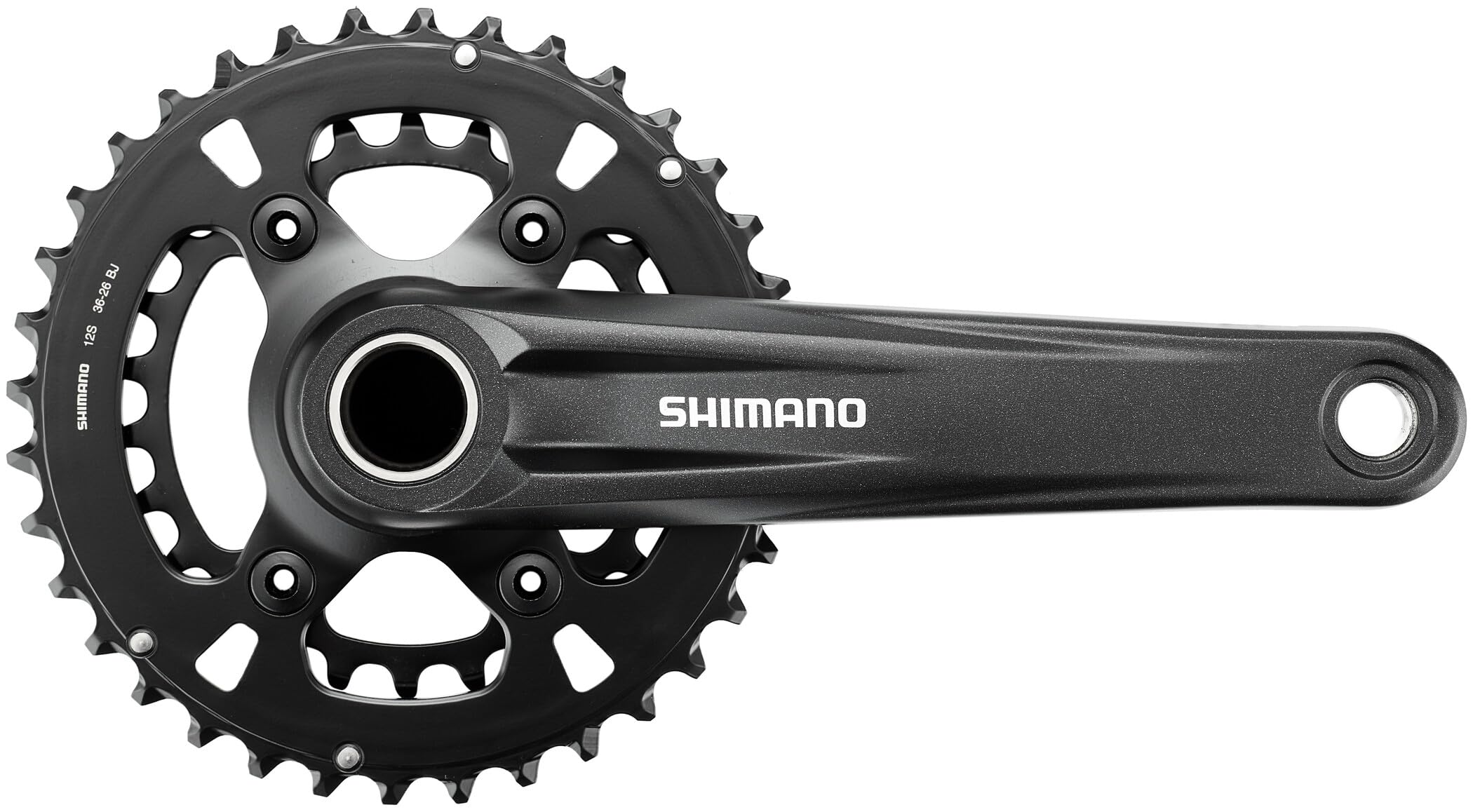 Shimano Deore FC-MT610 chainset, 12-speed, 51.8 mm Boost chainline, 36/26T, 170 mm, Black
