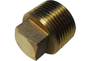 PLUG XFITTING 2 PIECES XFITTING 3/4" MALE NPT PIPE PLUG, SQUARE HEAD, BRASS, FUEL OIL GAS WATER