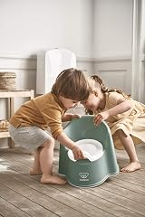 BabyBjörn Potty Chair Deep Green White Brand New Style view 2
