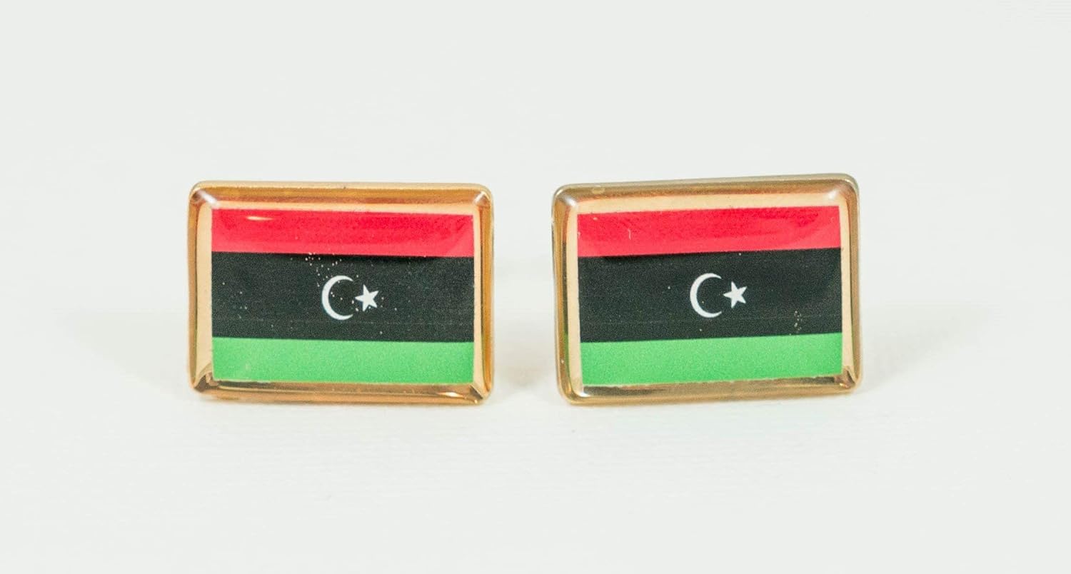 Libyan Flag Cufflinks Handmade