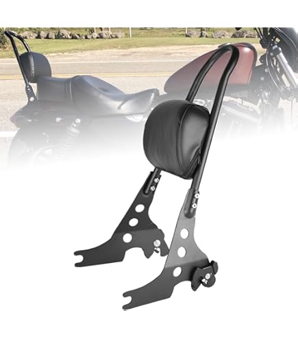 Aazon.co: YHOTO Detachables Sissy Bar Cushion Passenger Backrest W/Pad And Docking Hardware