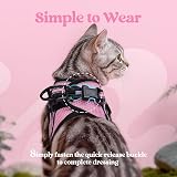 rabbitgoo Cat Harness and Leash Set Pink Extra Small Adjustable Vest view 4